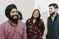 students laughing in a class